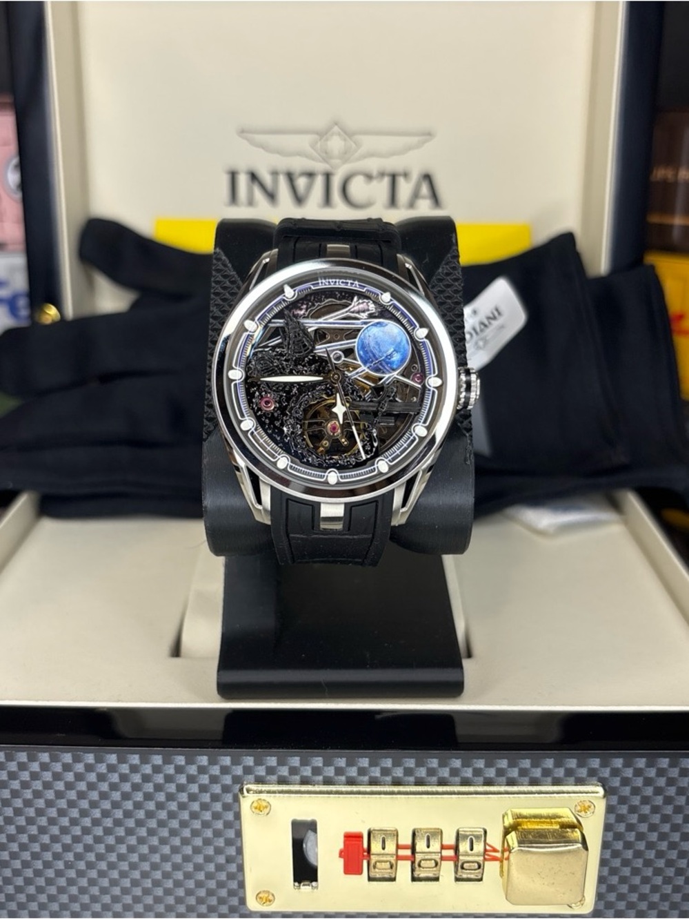 Invicta Celestial Naosia Automatic Men's Watch w/ Skeleton Dial - 45mm, Black